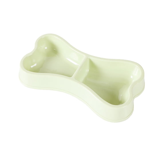 Mini Dog Bowls, 2 in 1 Bone Shaped Small Pet Feeder Plastic Water Food Container for Puppy Dog Cat Small Animals
