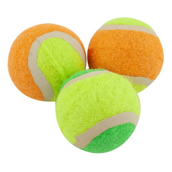 Mini Dog Tennis Balls 1.5 inch Extra Durable Colorful Small Toys Colors Vary (2 Balls)