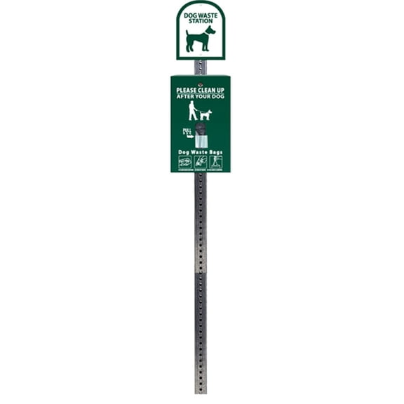 Mini Dog Waste Station / SINGLpul Header Bag System (Green)