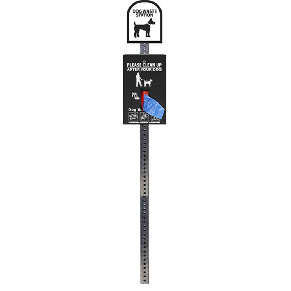 Mini Dog Waste Station / Tissue-Style Bag System (Black)