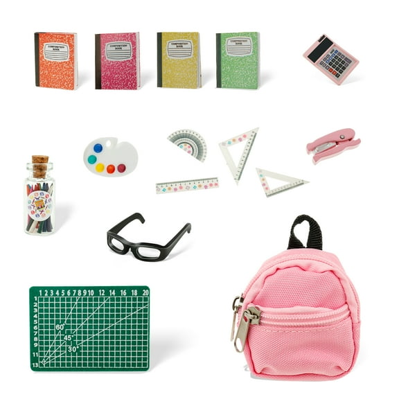 Mini Doll School Supplies Creative Doll House School Supplies Miniature Dollhouse School Accessories Exquisite Mini Doll School Accessories for Living Room Bedroom Study