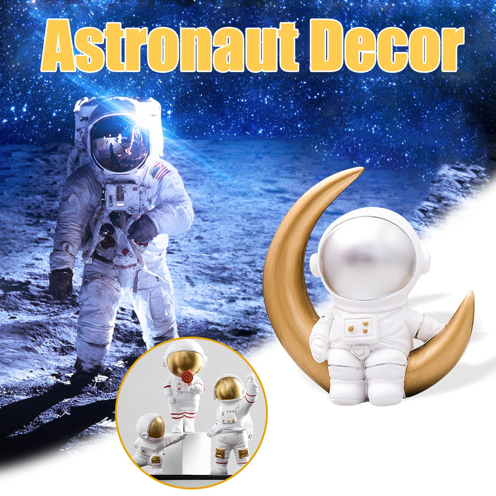 Mini Dollhouse Model Resin Garage Kit Decor Kids Astronaut Doll Gift