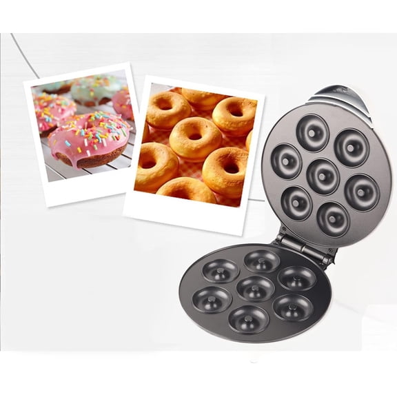 Mini Electric Portable Doughnut Maker with Non-Stick Coating Easy Release Heat Dissipation Prevent Slip for Breakfast Snacks Desserts