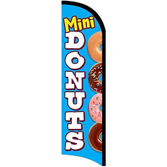 Mini Donuts Premium Windless Polyknit Feather Flag (3 x 11.5 feet)$$Other
