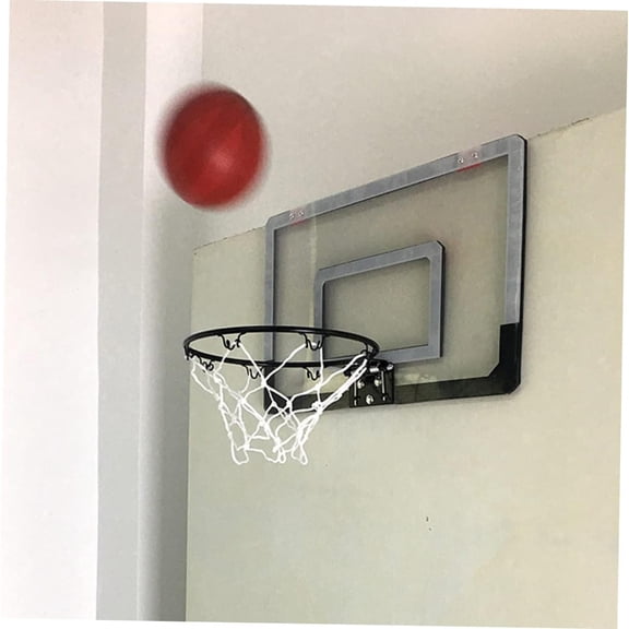 Mini Door Hanging Basketball Board Transparent No-Punch Installation Backboard for Home Office Use Compact Mini Basketball Hoop for Indoor Fun