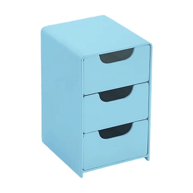 Mini Drawer Organizer with 3 Drawers – Multi-Functional Storage Box for Office Supplies, Makeup, Jewelry, and Bathroom Essentials