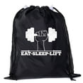 thumbnail image 1 of Mini Drawstring Gym Bags, Inspirational Gym Bags with Workout Motivation Quotes, 1 of 2