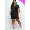 thumbnail image 1 of Mini Dress with Cap Sleeves and Pockets in Plus Size, 1 of 10