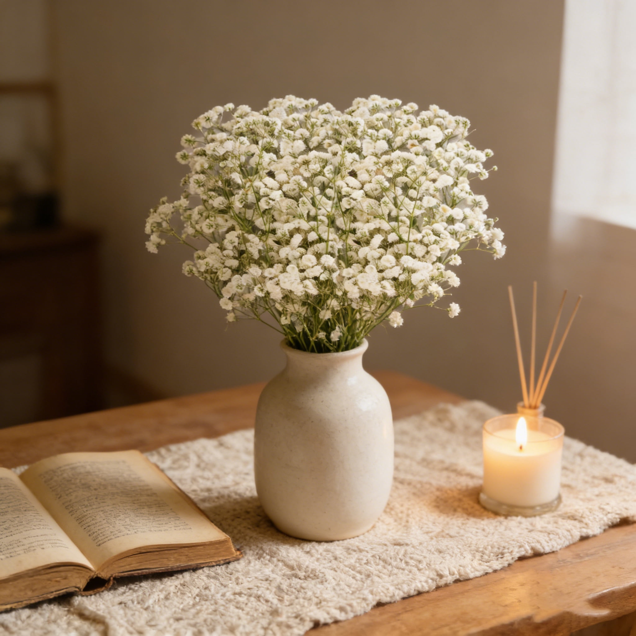 Mini Dried Pressed White Flowers Bulk - Real Natural Flat Flowers for Epoxy Craft, Scrapbooking, Wedding Invitations, Home Decor, DIY Gifts