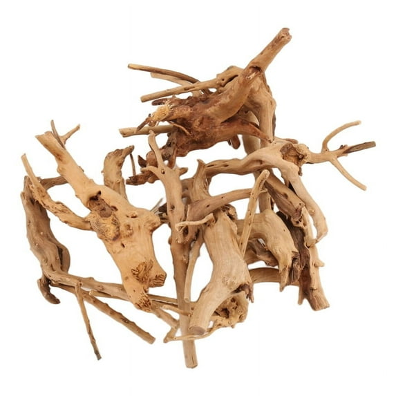 Mini Driftwood for Aquarium Natural Wood Branches Fish Tank Decorations Reptiles Tree Trunk Driftwood Assorted(10 Pack)