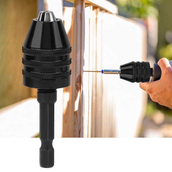 Mini Drill Chuck Adapter, 1/4" Hex Shank, Keyless 0.3,6.5mm Capacity For Drill Bits