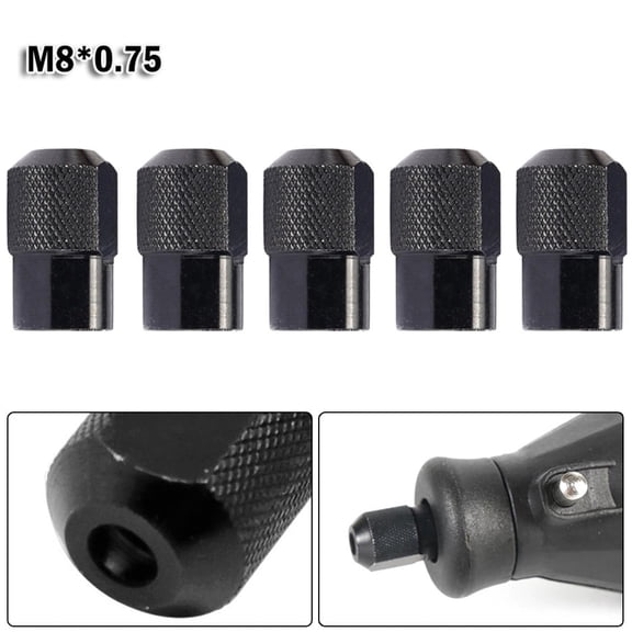 Mini Drill Chuck Nut Set for Electric Grinder 5Pcs M8X0 75Mm Accessories Zinc Alloy Material Long Lasting Construction