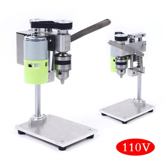 Mini Drill Press 7-Speed 1000-4500RPM, Portable Tabletop Drill with 40mm Stroke & 1.5-10mm Chuck, Pure Copper Motor for Jewelry Wood Plastic Metal DIY, Compact Benchtop Drilling Stand (96W)