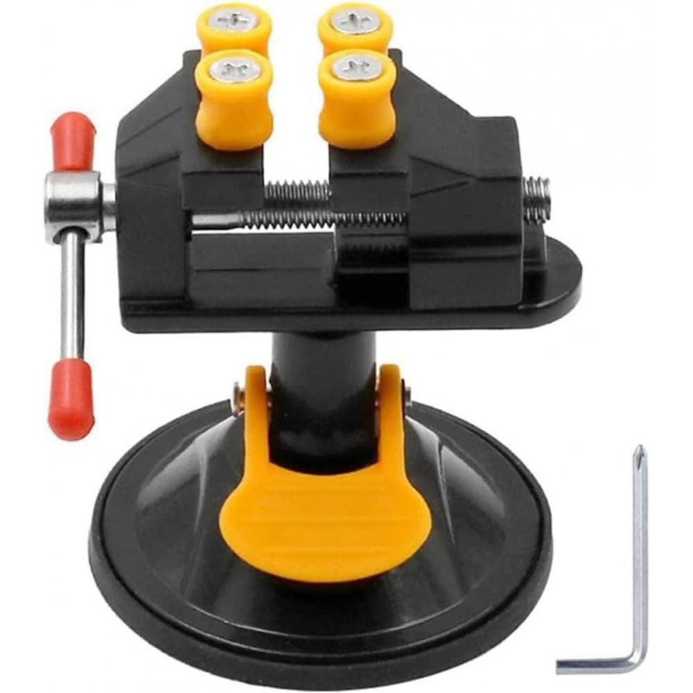 Vice Shape Mini Drill Press Vise With Suction Cup, 360 Rotatable Adjustable Table ...