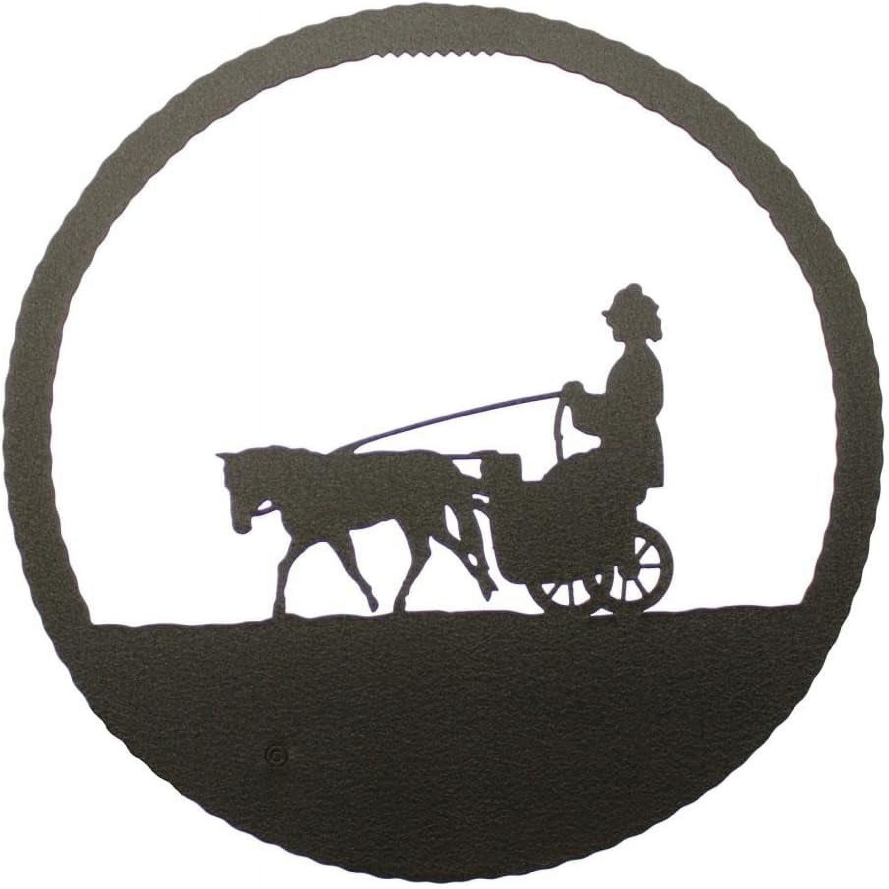 Mini Driving Horse Round Wall Art Award Plaque