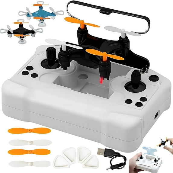 Mini Drone Beginner-Friendly Stunt Flyer, All-Ages Mini Drone with Easy Stunt Flights & 360° Tricks Perfect Beginner-Friendly Flyer With LED Light & Propeller Protection Black