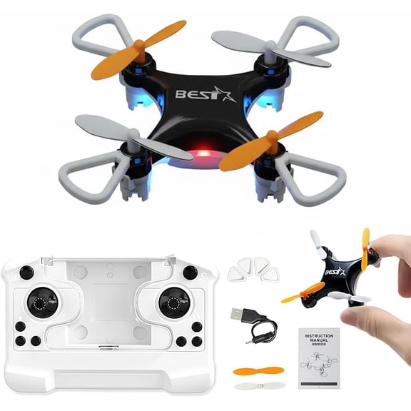 Mini Drone Beginner-Friendly Stunt Flyer, Remote Little Aerobatic 4-Axis Drone with LED Light, Rechargeable 360° Rotating Stunt Control Flying, Surprise Gift for Boys and Girls