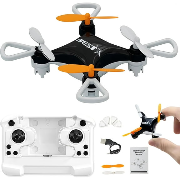 Mini Drone Beginner with Easy Stunt Flights & 360° Tricks, LED Light & Propeller Protection, Rechargeable All-Ages Beginner-Friendly Mini Drone