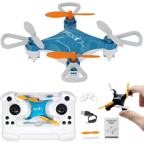 Mini Drone Beginner with Easy Stunt Flights & 360° Tricks, LED Light & Propeller Protection, Rechargeable All-Ages Beginner-Friendly Mini Drone
