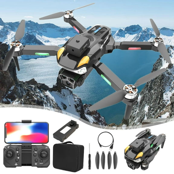 Mini Drone with Camera, Brushless Light Drone Obstacle Avoidance Aerial Photography Quadcopter Adjustment Lens with LCD Screen Remote Control Model Drone Gifts for Boys