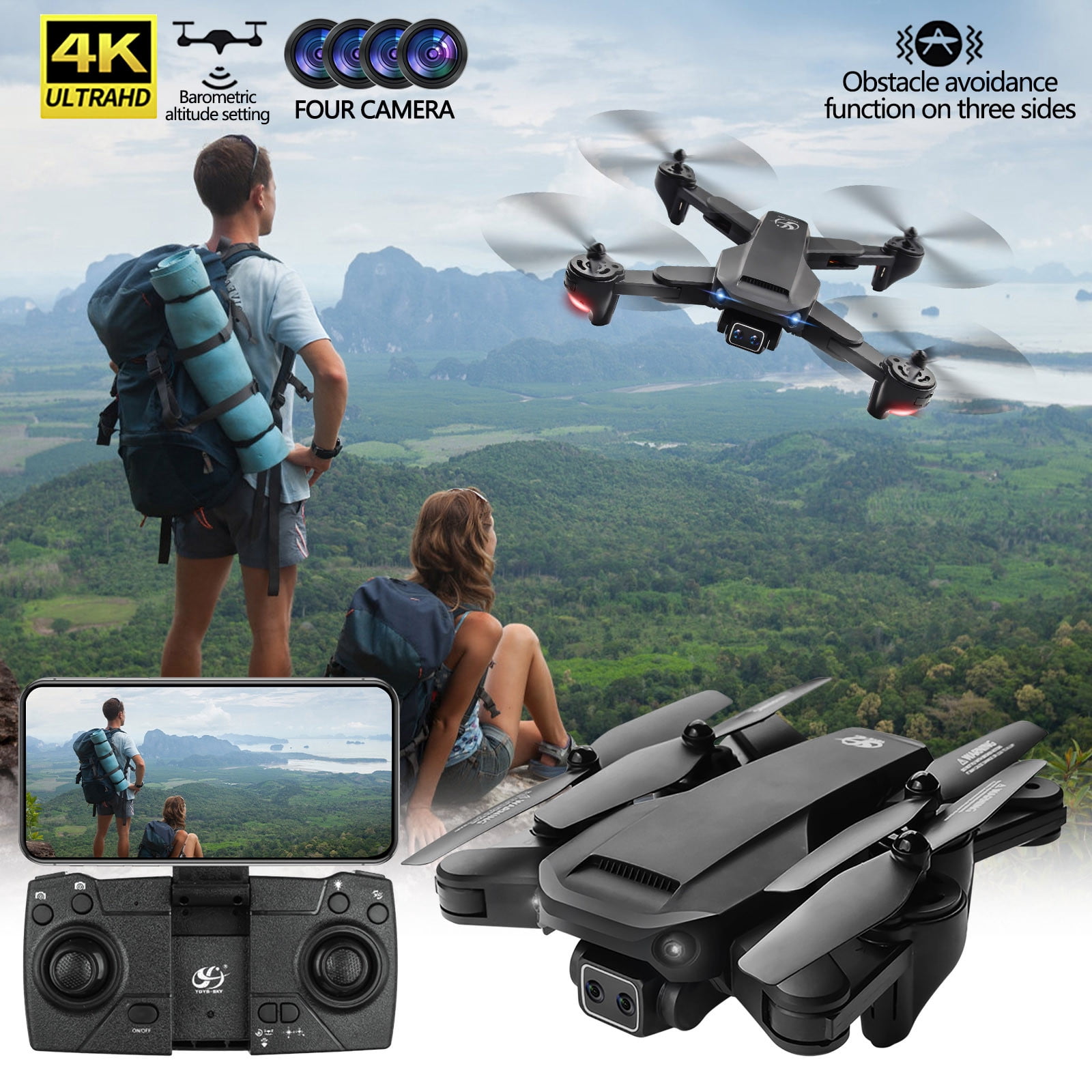 Mini Drone with Camera for KIds - 1080P HD FPV RC Quadcopter with 90 ...