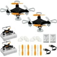 thumbnail image 1 of Mini Drone with Easy Stunt Flights & 360° Tricks for All-Ages - Perfect Beginner-Friendly Flyer, Mini Drone with LED & Altitude Hold & Propeller Protection, 360°flips, For Indoor Outdoor (2Pcs,Black), 1 of 9