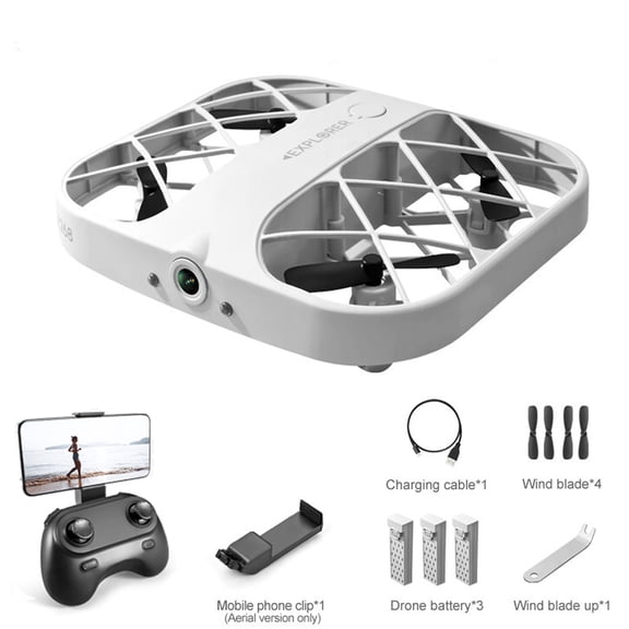 Mini Drone for Kids and Beginners with Camera,RC Drone Toy With 3 Batteries,Propeller Protect,360Flips,Headless Mode,One Click Take off and Landing,Indoor Outdoor Mini Quadcopter Toy Gift