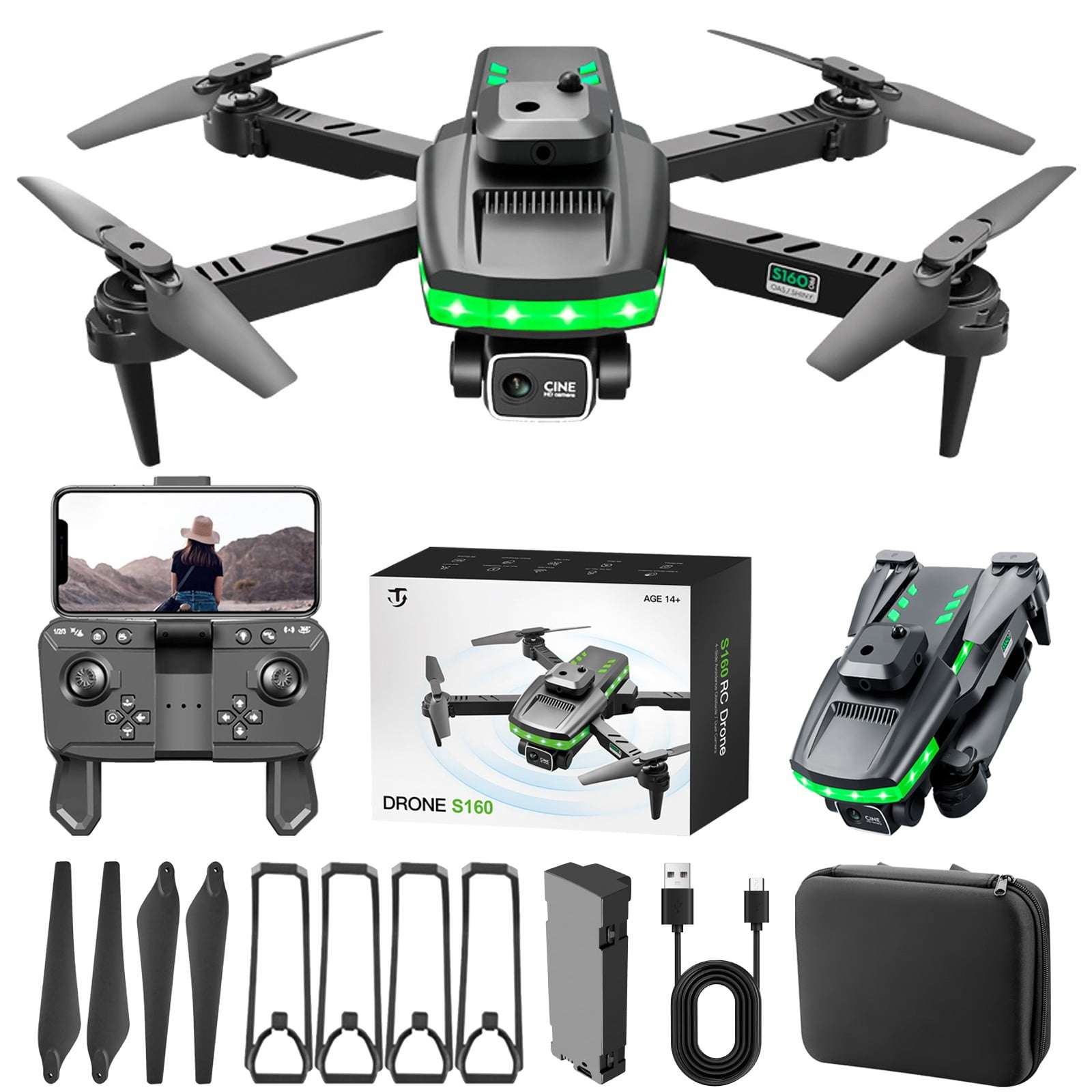Mini Drone Optical Flow Positioning Headless Mode Drones For Kids