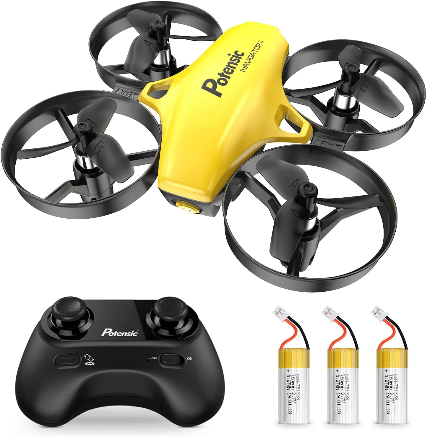 Potensic Upgraded A20 Mini Drone Easy to Fly Even to Kids and Beginners, RC  Helicopter Quadcopter with Auto Hovering, Headless Mode, 3 Batteries and  Remote Control, Gift Choice for Boys and Girls