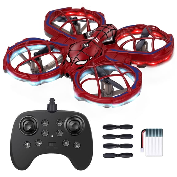 Mini Drone RC Plane for Boys Age 8-12: Remote Control Quadcopter for Kids with Altitude Hold Gifts for Boys Age 8-14 Outdoor FPV Toy Helicopter Hand Operated Boy Toys (Red)