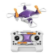 Mini Drone Toy Remote Control, Stunt Glowing Drone with Propeller Protection, Altitude Hold Quadcopter, Rechargeable Plane Toys for All Ages （Purple）