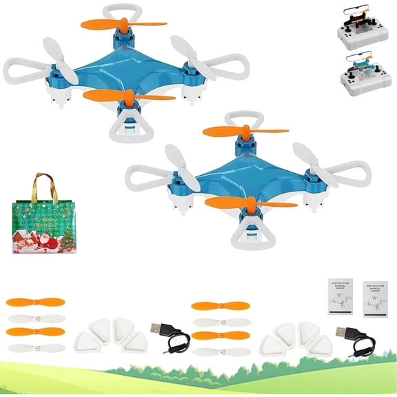 Mini Drone - Ultra-Compact All-Ages Mini Drone with Easy Stunt Flights,360°Tricks,LED Light Effects,Altitude Hold,Propeller Protection,Beginner-Friendly Portable Hover Drone for Indoor Outdoor Flying