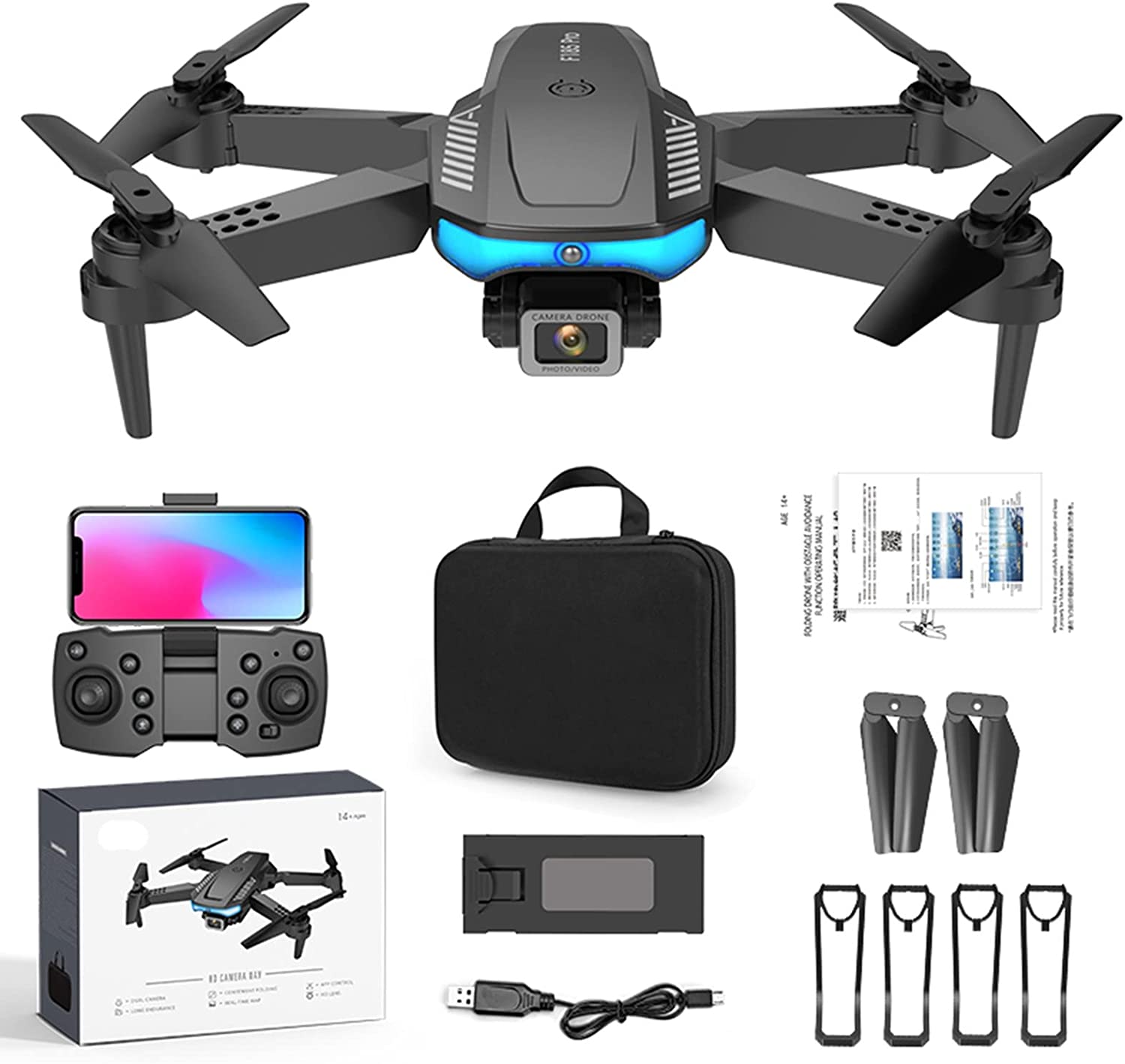 Mini Drone With Camera For Adults 4K Children Drone With Daul Hd Camera