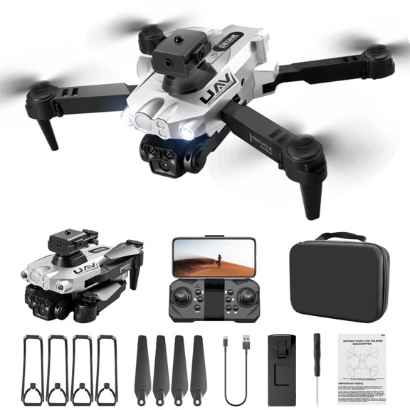 Mini Drone with Camera, WiFi FPV Drone with 4K HD Camera Altitude Hold Mode Foldable RC Drone Quadcopter Fly Route Fly Altitude Hold Headless Mode