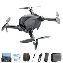 Mini Drone with Camera for Adults Beginner Kids, 1080P WiFi FPV, Foldable, 2 Batteries, One-Click Take Off/Landing, Altitude Hold Black