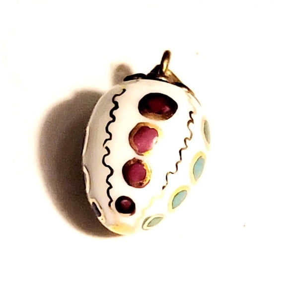 Mini Drop Dots Pendant Limoges Box | Limoges Boutique Limoges Box Porcelain Figurine
