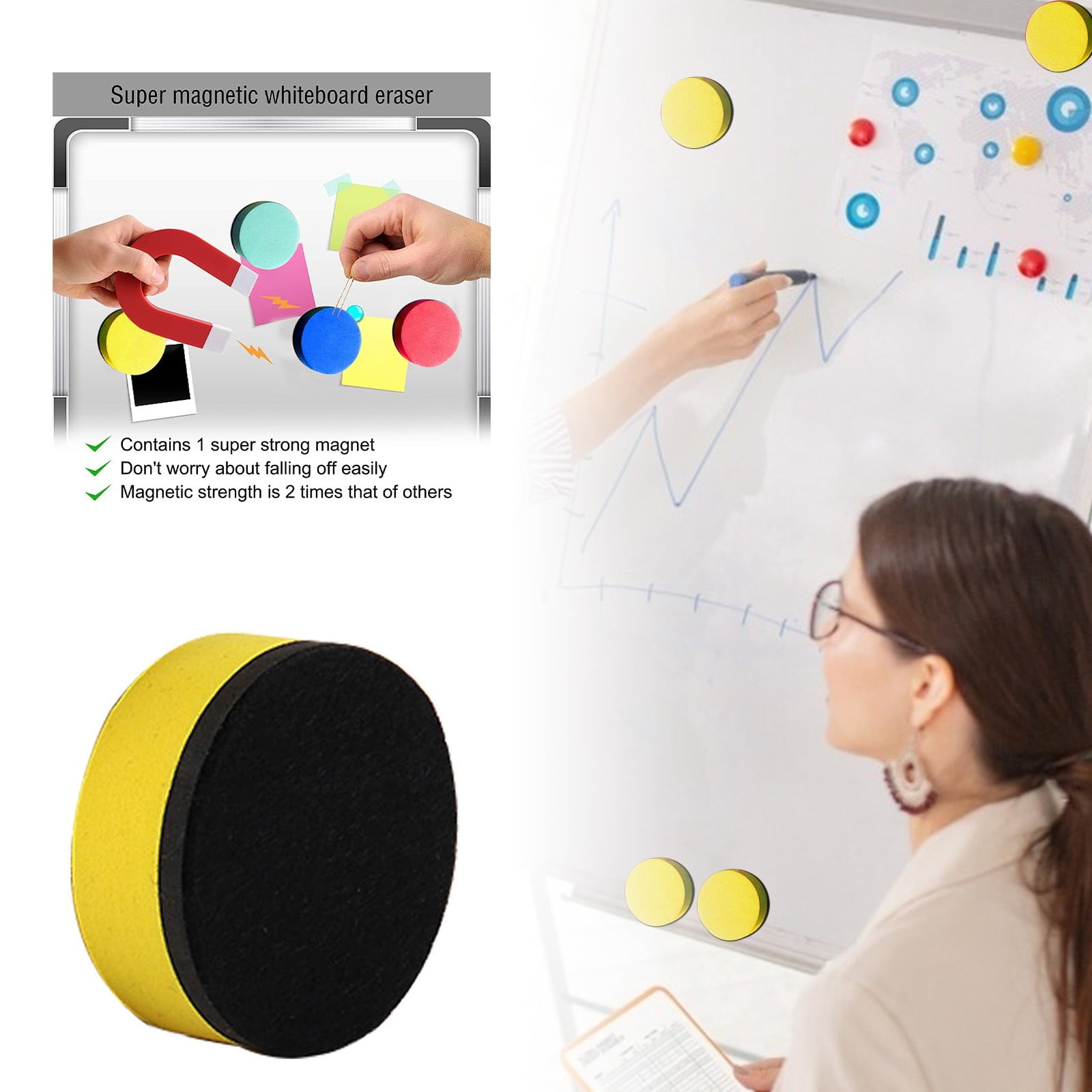 Mini Dry Erases Whiteboard Dry Erasers Chalkboard Cleaner Wiper For