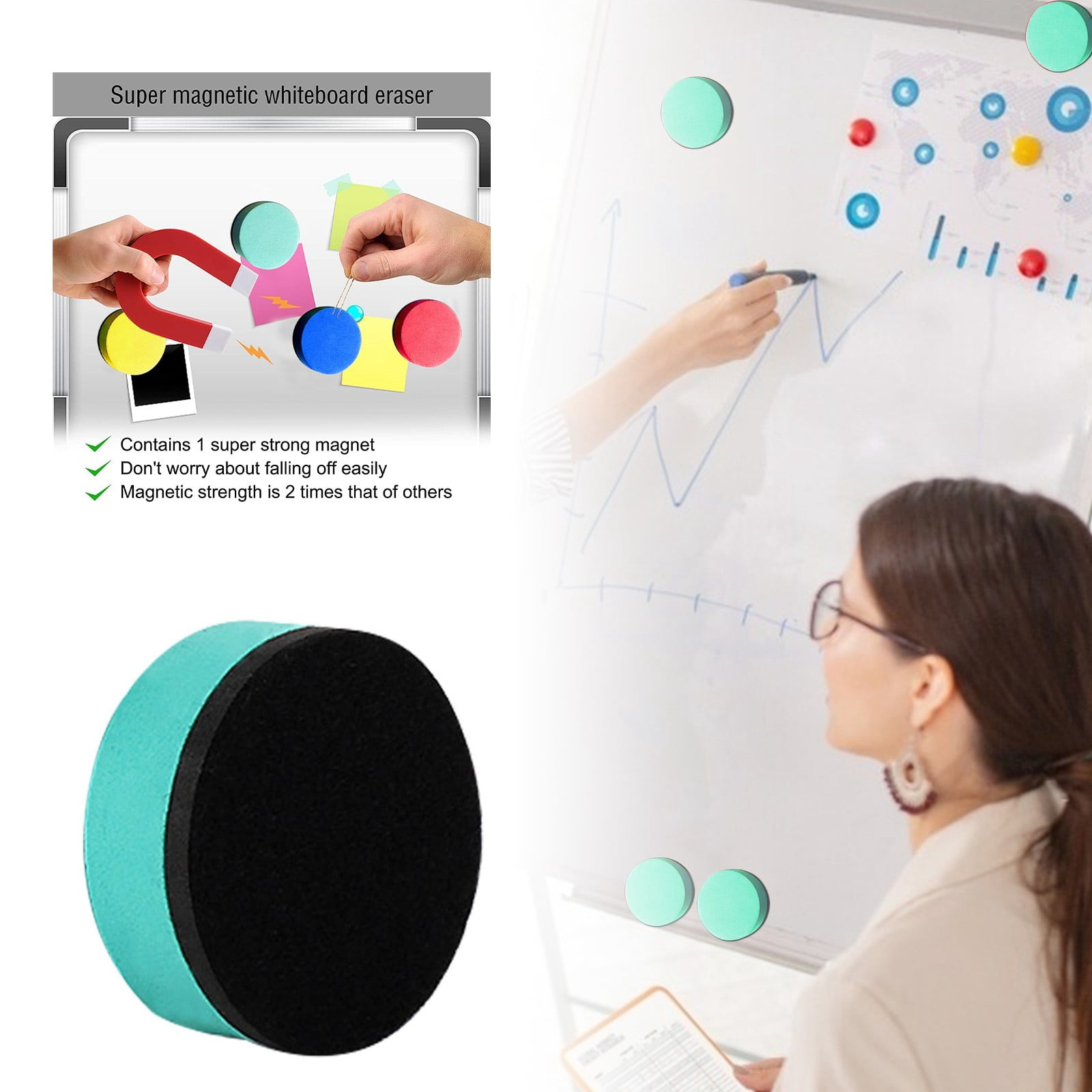 Mini Dry Erases Whiteboard Dry Erasers Chalkboard Cleaner Wiper For