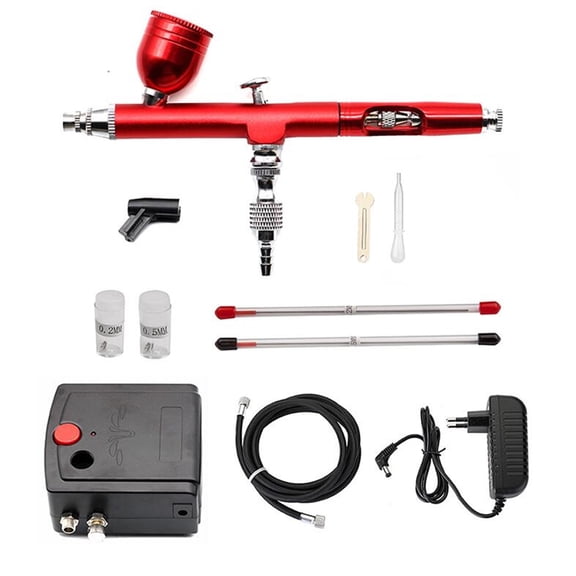 Mini Dual Action Airbrush Kit With Compressor Air Brush Spray Gun Pen For Paint Nails Modeller Cake Decorating