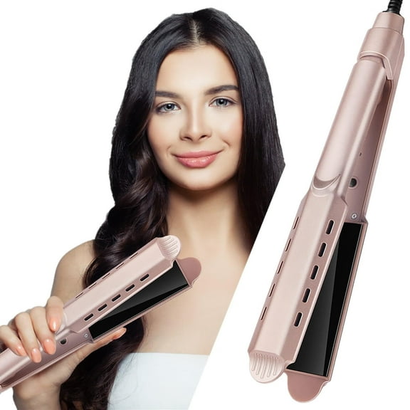 Mini Dual Purpose Curling Iron,2025 Upgraded 2 in 1 Mini Curling Wand & Flat Iron,Portable Travel Straightener and Curling Iron for All Hair Types,Straight & Curler