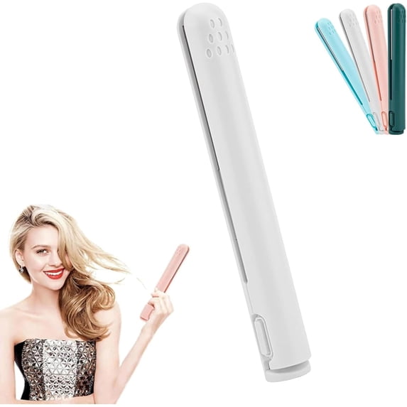 Mini Dual-Purpose Curling Iron, Cozy Home Curling Iron, Regulatem Ceramic Mini Hair Curler, 2-in-1 Portable Curling Wand and Flat Iron, USB Mini Dual Curling Iron