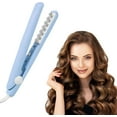 thumbnail image 1 of Mini Dual Purpose Curling Iron, Portable Mini Wave Hair Curling Iron Root Lifter and Volume Enhancer 2 in 1 Mini Curling Iron, Portable Travel Curling Wand for Short and All Hair Types (Blue), 1 of 8