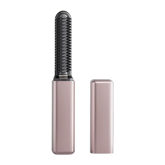 Mini Dual-Use Styling Comb for Straight & Curly Hair, Portable Ceramic Heated Tool