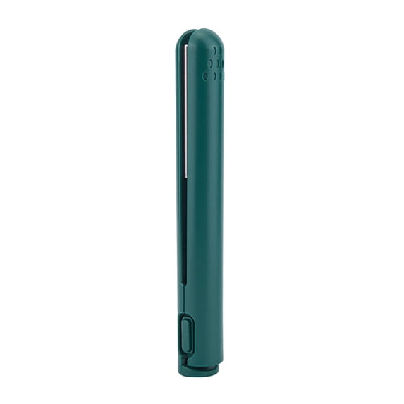 Mini Dual-purpose Curling Iron, Mini Ceramic Curling Iron for Short Hair, 2 In 1 Mini Hair Curler, Portable USB Rechargeable Cordless Hair Curler and Straightener (Green)