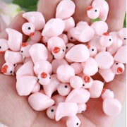 Mini Ducks 300 Pack Tiny Glow in the Dark Duck Figurines Bulk for Miniature Dollhouse Decor Accessories Garden Aquarium Potted Ornament Party Toys DIY Charms Office Classroom Activity