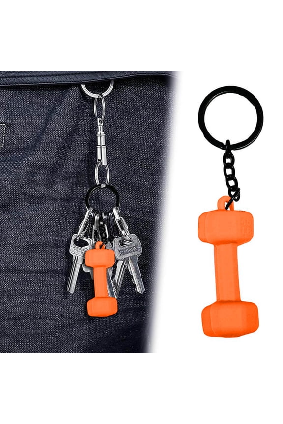 Mini Dumbbell Keychain, Dumbbell Pendant Keyring, Barbell Keychain, Dumbbell Keychain Backpack Charm for GymRats, Barbell Key Holder, Exercise Pendant Weightlifting, Gift for Gym Lovers