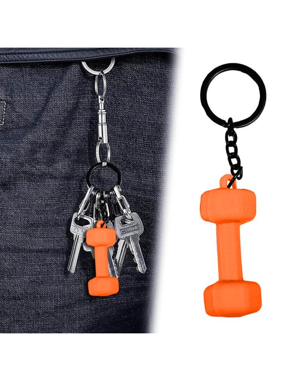 Mini Dumbbell Keychain, Dumbbell Pendant Keyring, Barbell Keychain, Dumbbell Keychain Backpack Charm for GymRats, Barbell Key Holder, Exercise Pendant Weightlifting, Gift for Gym Lovers