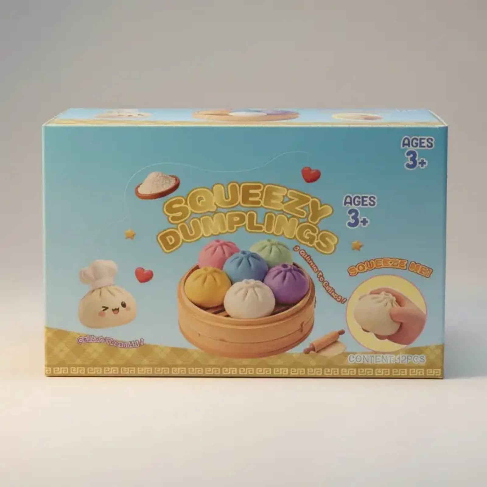 Mini Dumpling Squeeze, Each Set Includes Colorful Squeeze Toys with a Classic Round Shape, Soft and Slow-Rising, Help Relieve Stress and Bring Fun 12PCS