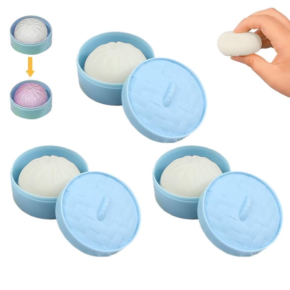 Mini Dumpling Squishies,Cute UV Color-Changing Dumplings Decompression Dough,Soft Stress & Anxiety Relief Mini Gift for Office Desk Party Birthday Favors, Easter Basket Stuffer