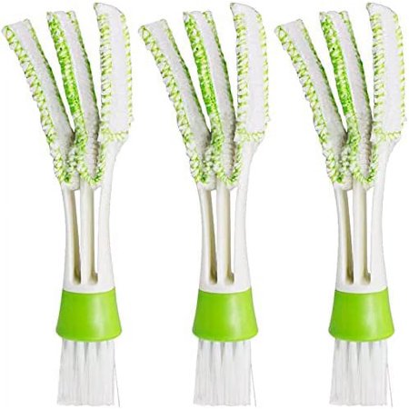 Mini Dust Collector Suitable for Car Vent 3 Piece Set Car Air Conditioner Cleaner and Brush Dust Cloth Tool Suitable for Keyboard Window Leaf Curtain Shutter